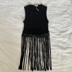 NWOT Zara Fringe Top